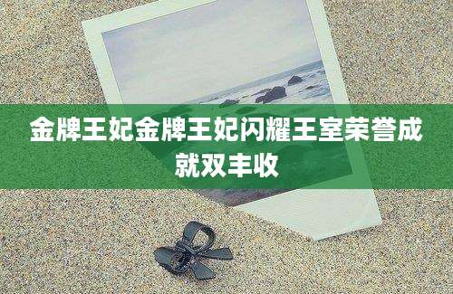 金牌王妃金牌王妃闪耀王室荣誉成就双丰收