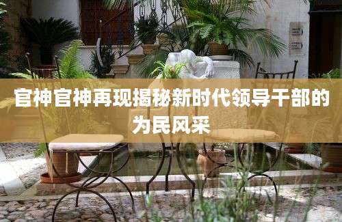 官神官神再现揭秘新时代领导干部的为民风采